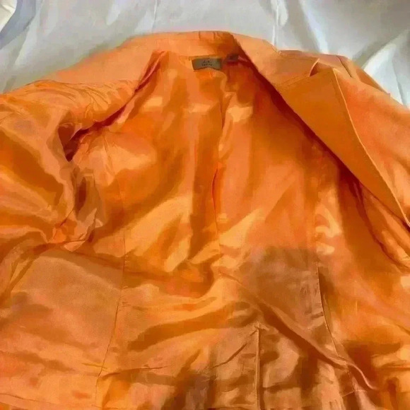 I.E. Light Orange Cotton Blazer (Size 14P) - Picture 6 of 13